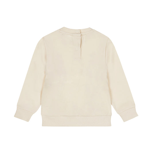 Dirkje "Sweatshirt" mit Rüsche und Stickerei - Off White