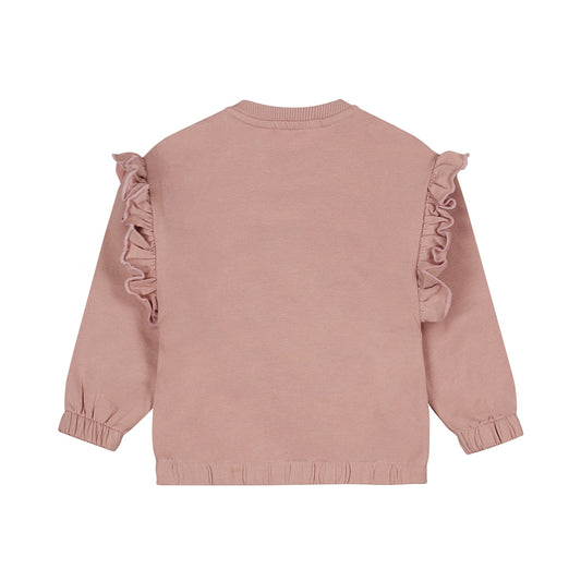 Dirkje "Sweatshirt" mit Rüsche und Stickerei - Light Mauve