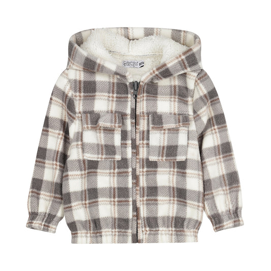 Dirkje "Jacke" karriert und gefüttert - Off White