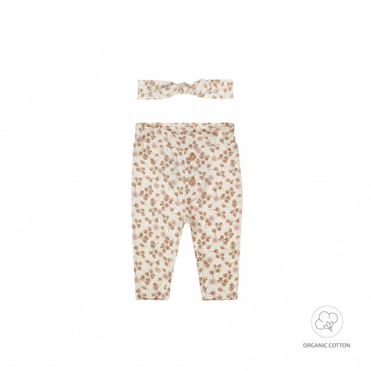 Dirke "Leggings mit Haarband" allover Druck - Off White