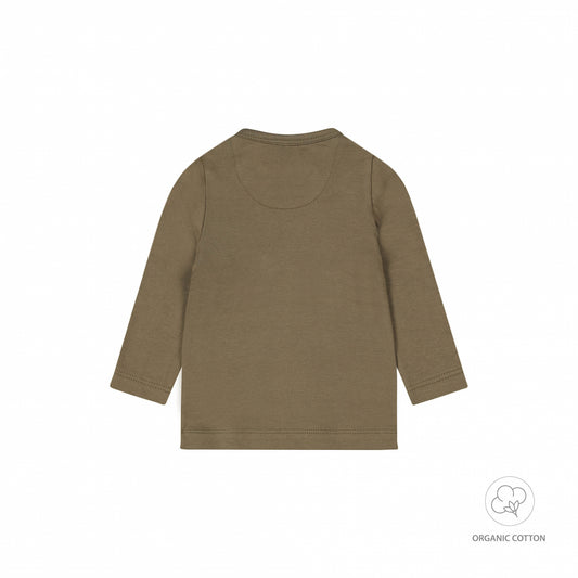 Dirkje "T-Shirt langarm" mit Druck - Faded Green