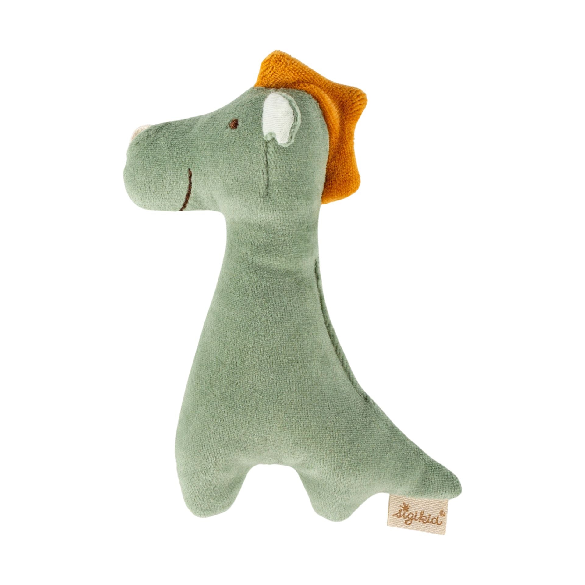 Sigikid Baby Greifling Rassel Drache aus Baumwolle, sigibaby