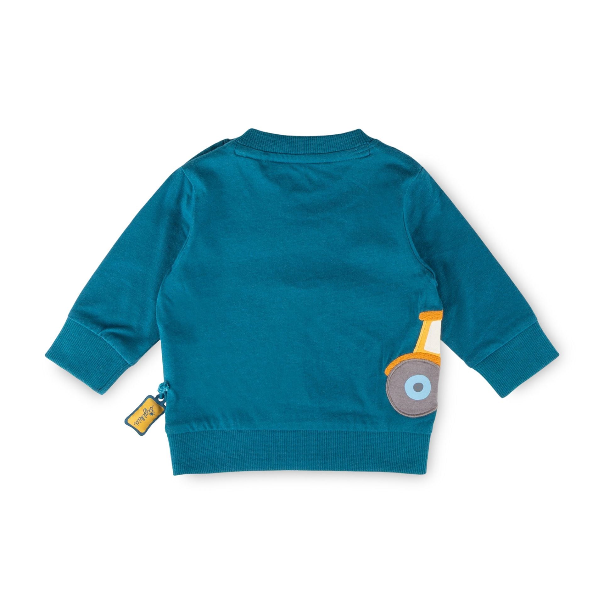 Sigikid Sweatshirt mit Fahrzeug - Blaugrün
