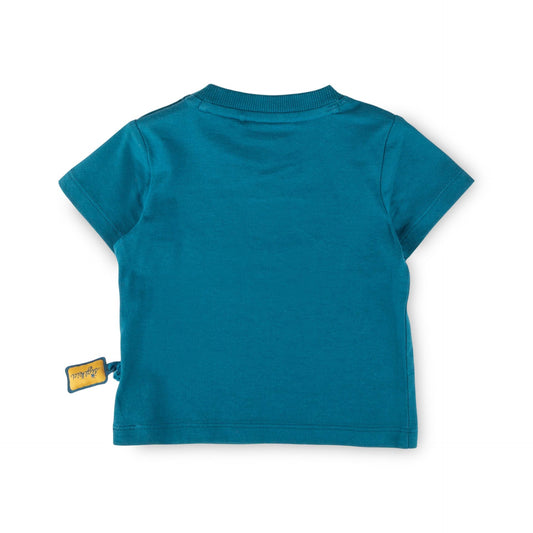 Sigikid T-Shirt mit Babyfahrzeug - Blaugrün