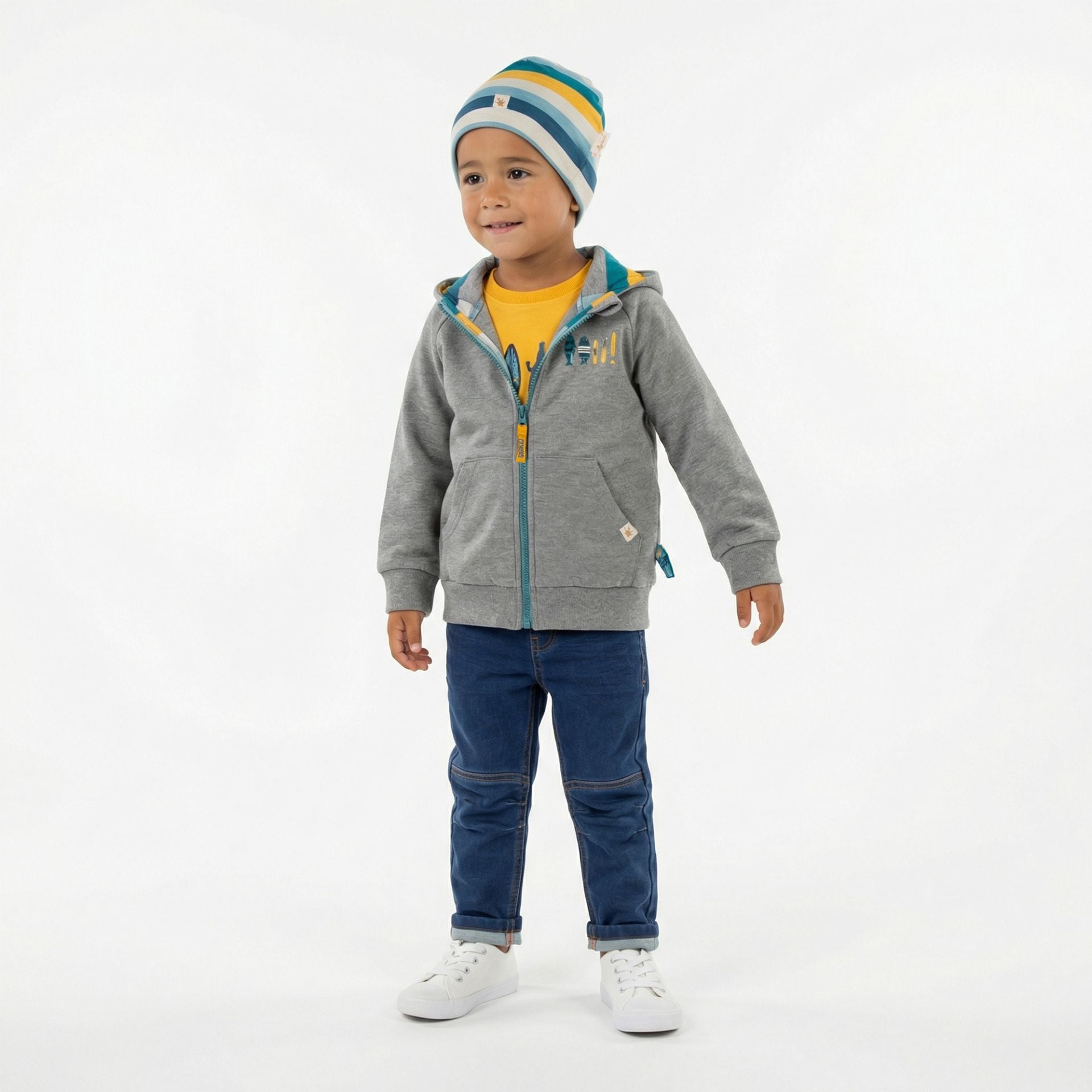 Sigikid Sweatjacke mit Hai-Kapuze, Blue & Bright