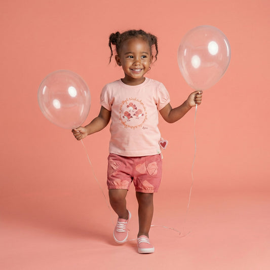 Sigikid T-Shirt mit gestickten Vögelchen - Rosa