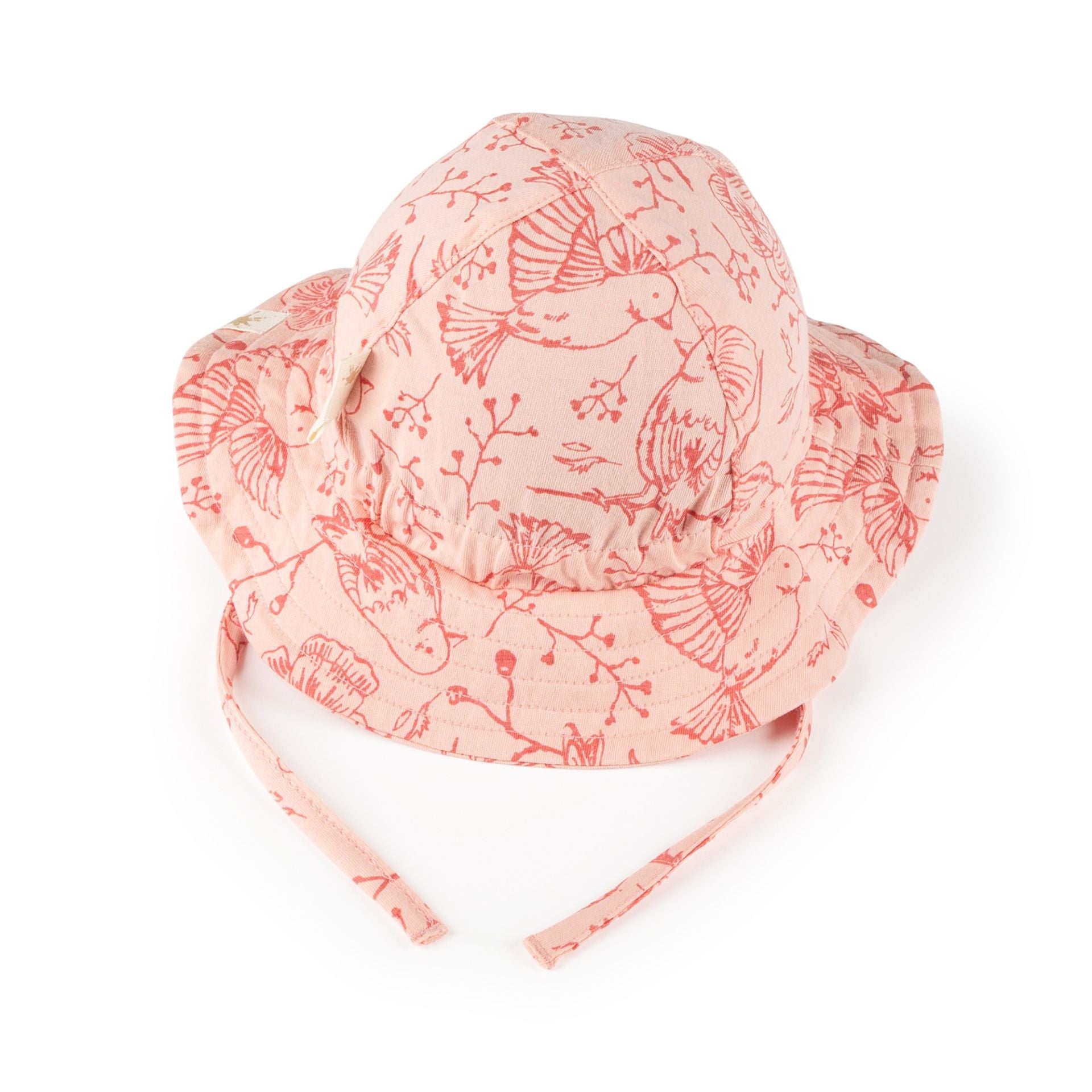 Sigikid Sonnenhut Spring Birds mit Bindebändchen - Rosa