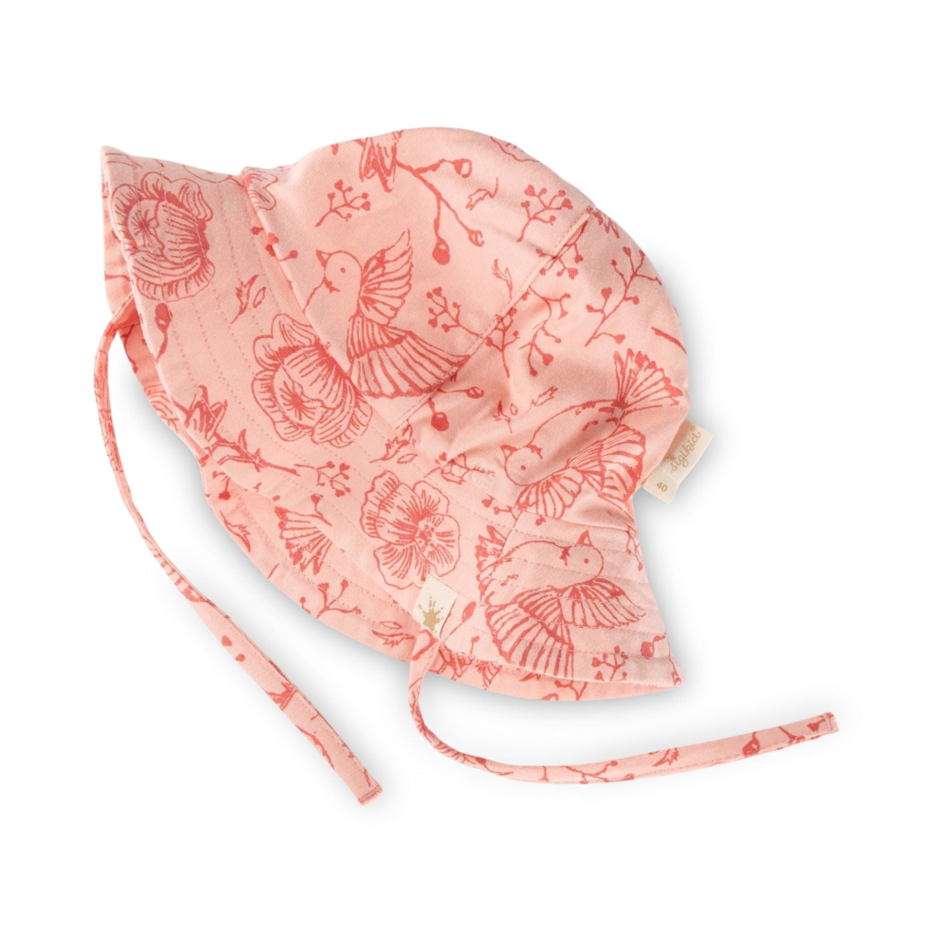 Sigikid Sonnenhut Spring Birds mit Bindebändchen - Rosa