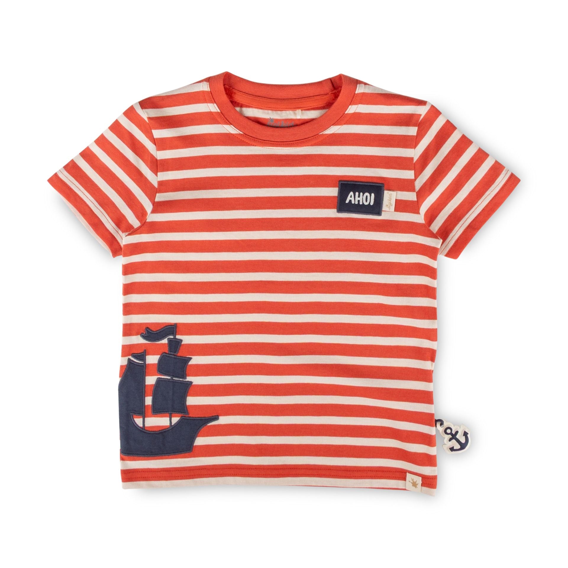 Sigikid T-Shirt, gestreift - Rostrot