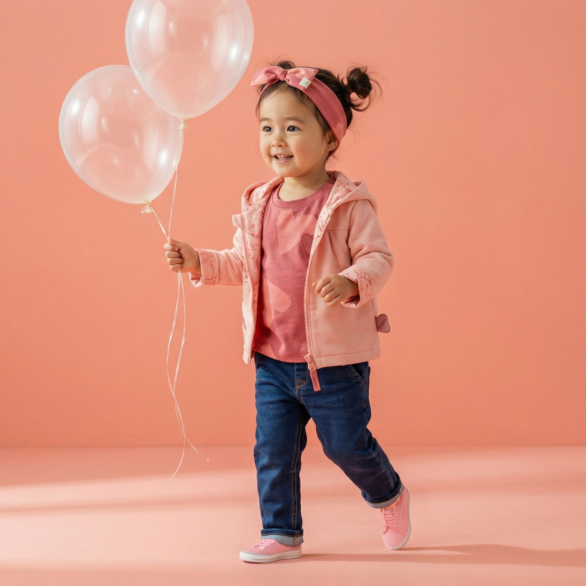 Sigikid Wendejacke mit gestickten Vögelchen - Rosa