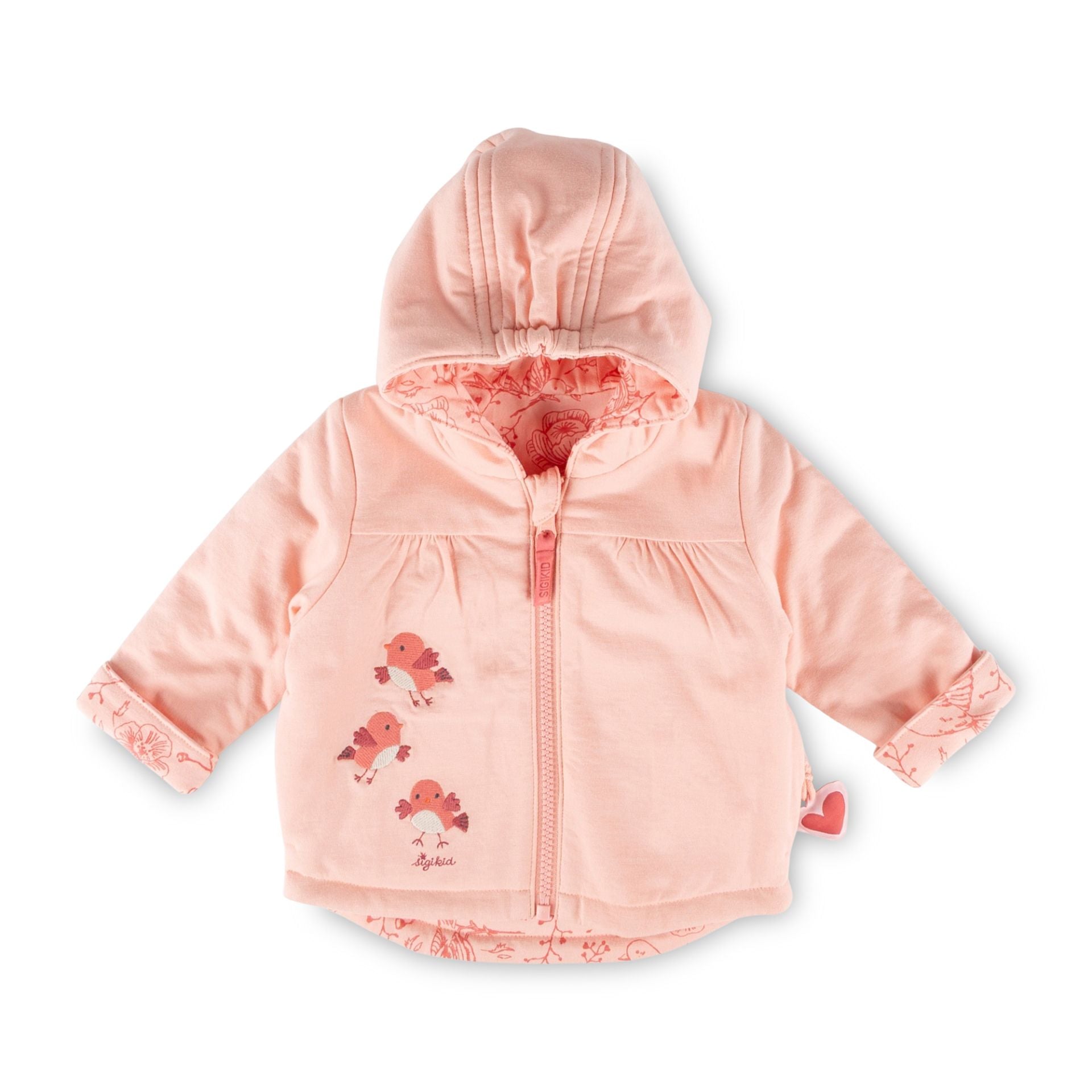 Sigikid Wendejacke mit gestickten Vögelchen - Rosa
