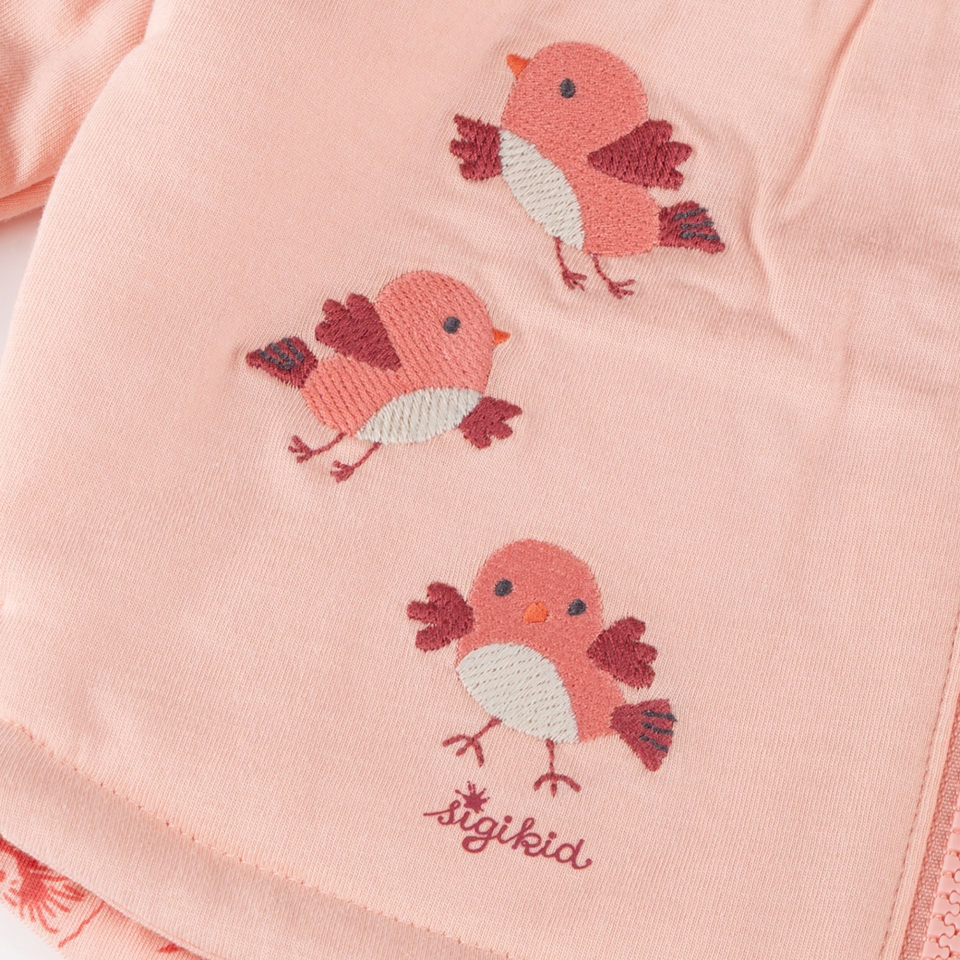 Sigikid Wendejacke mit gestickten Vögelchen - Rosa
