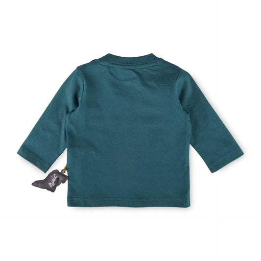 Sigikid Baby Langarmshirt petrolblau, Dino Fun