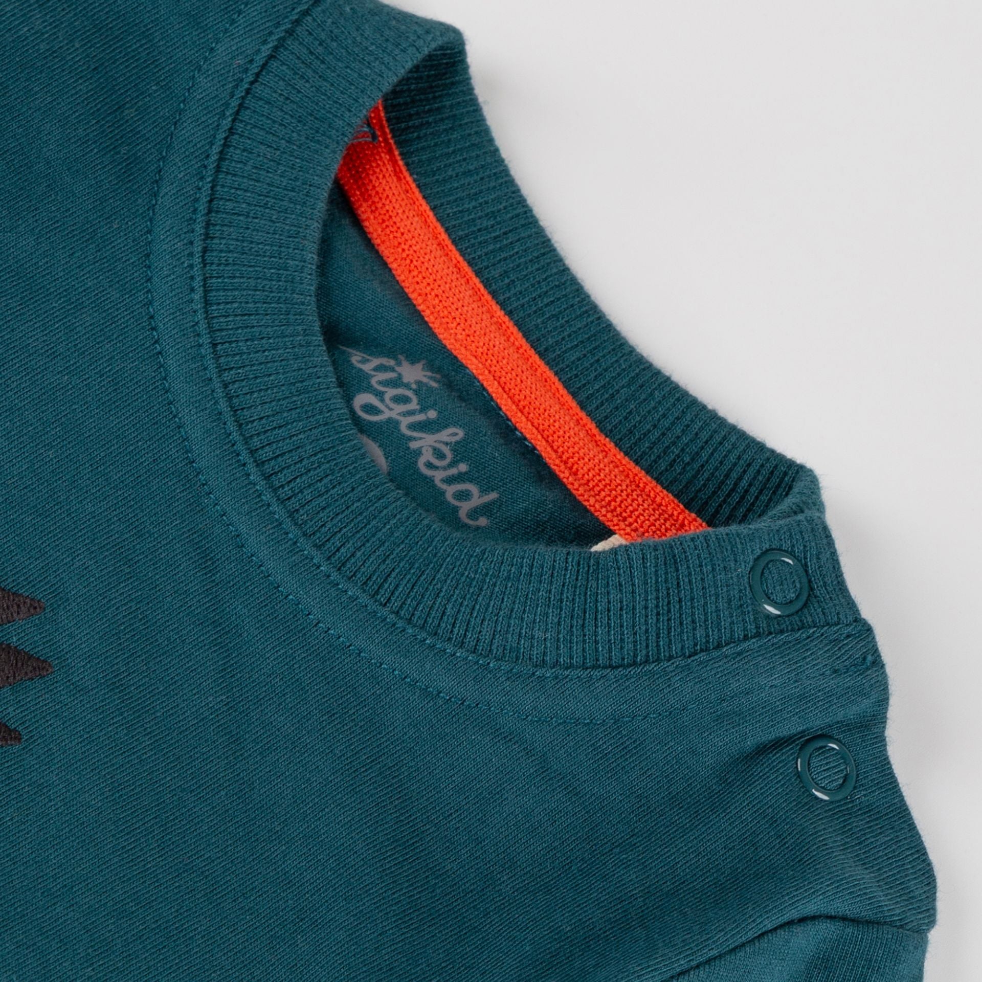 Sigikid Baby Langarmshirt petrolblau, Dino Fun