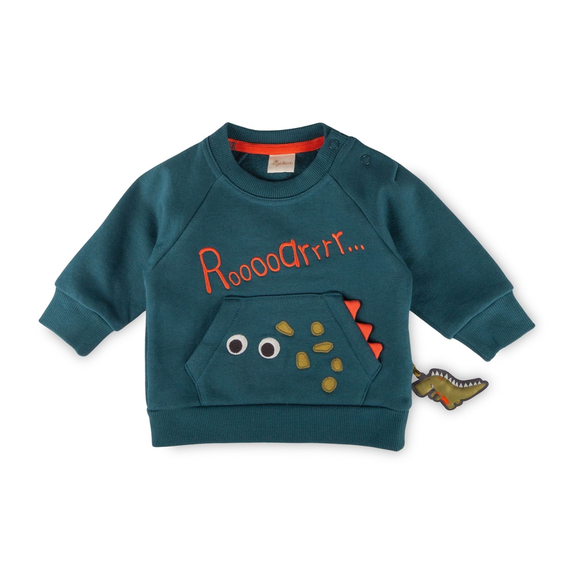 Sigikid Baby Sweatshirt Roar mit Fronttasche, Dino Fun
