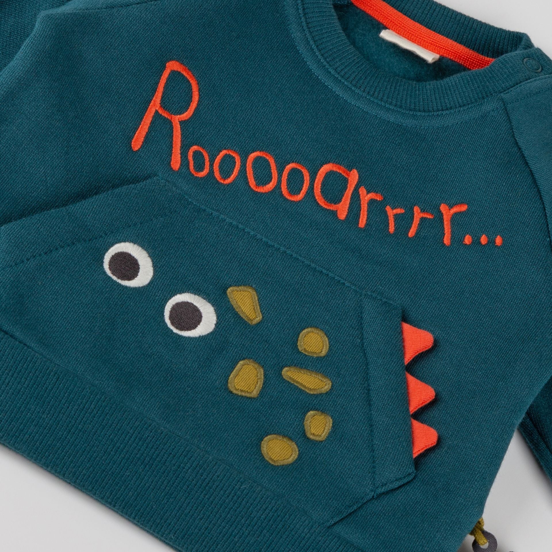 Sigikid Baby Sweatshirt Roar mit Fronttasche, Dino Fun