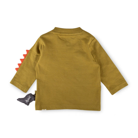 Sigikid Baby Langarmshirt khaki, Dino Fun