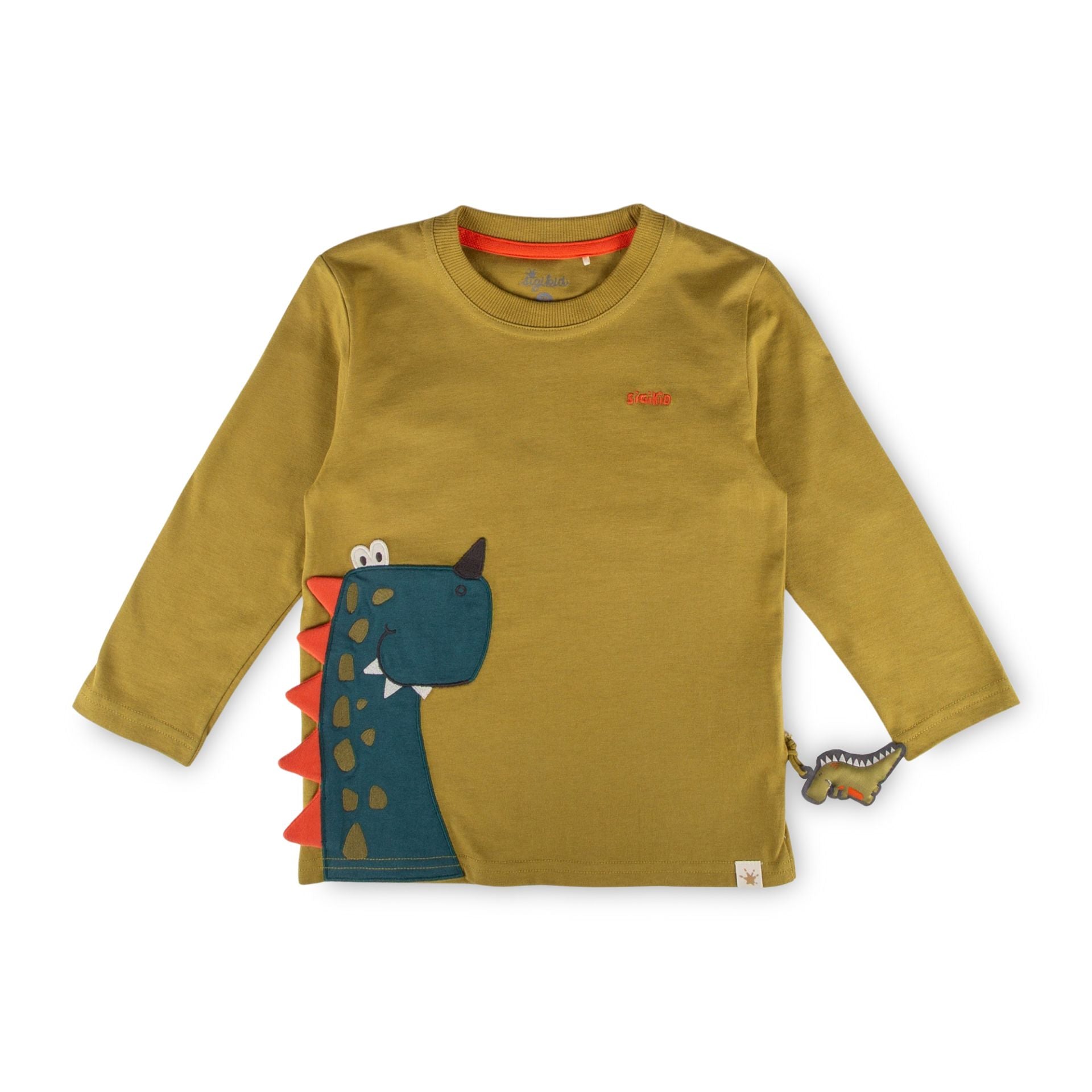 Sigikid Kinder Langarmshirt khaki, Dino Fun