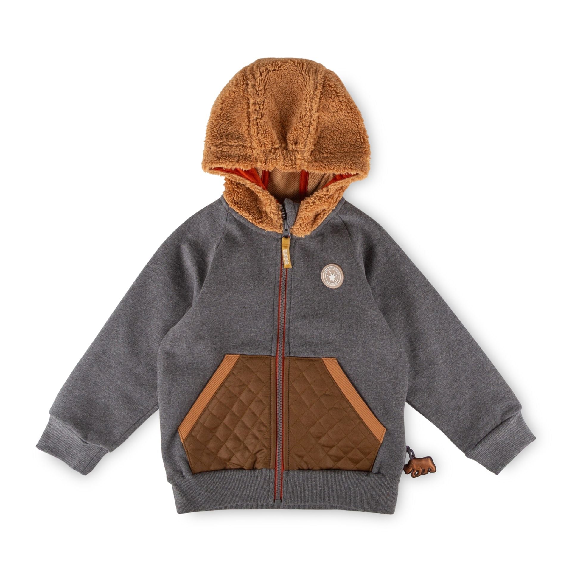 Sigikid Kinder Sweatjacke mit Fleece Kapuze, Winterbär