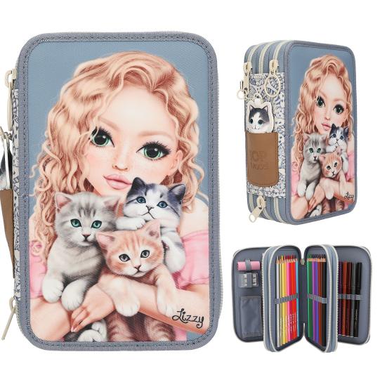 TOPModel ETUI - 3 Fach Federtasche CAT LOVE