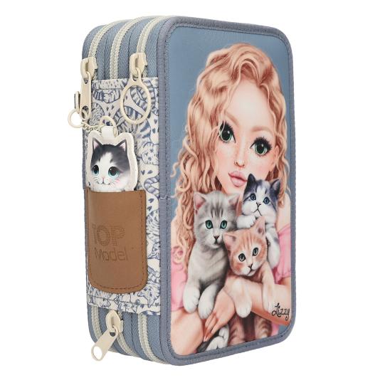 TOPModel ETUI - 3 Fach Federtasche CAT LOVE