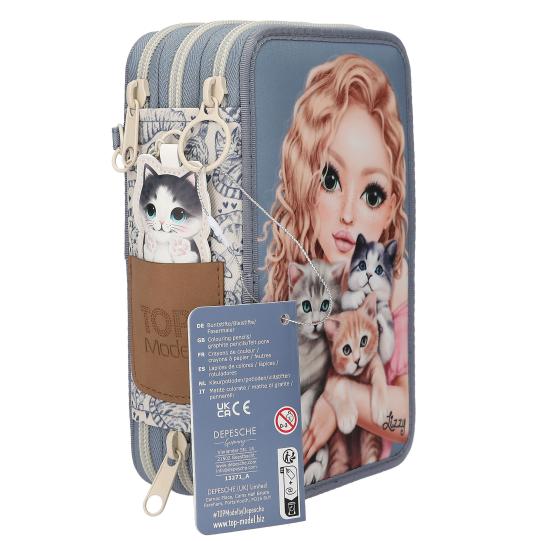 TOPModel ETUI - 3 Fach Federtasche CAT LOVE