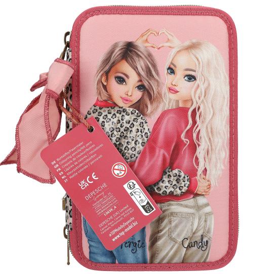 TOPModel 3 Fach Federtasche LEOHEART