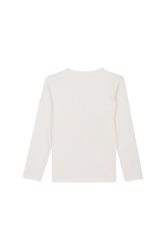 Someone "T-Shirt langarm" mit Paillettendruck - Ecru