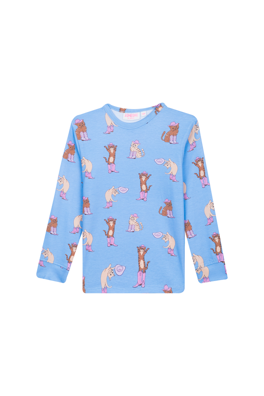 Someone "Schlafanzug lang" allover Druck - Light Blue