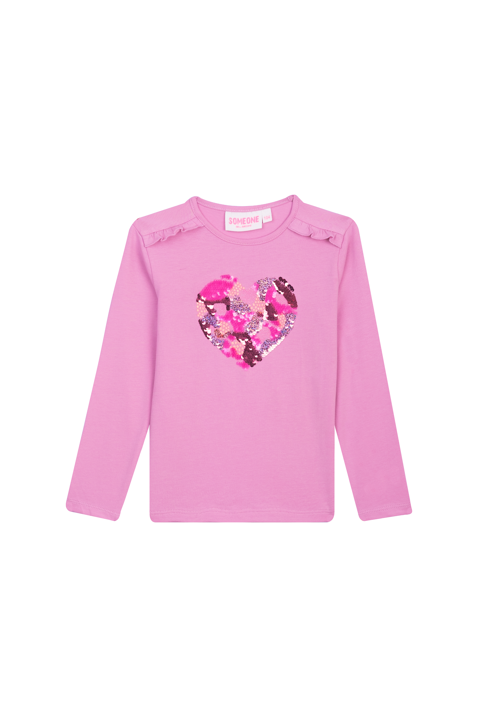 Someone "T-shirt langarm" mit Wendepailletten - Light Pink