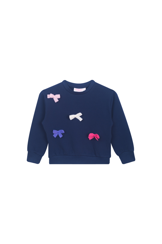 Someone "Sweatshirt" mit Schleifen - Navyblau
