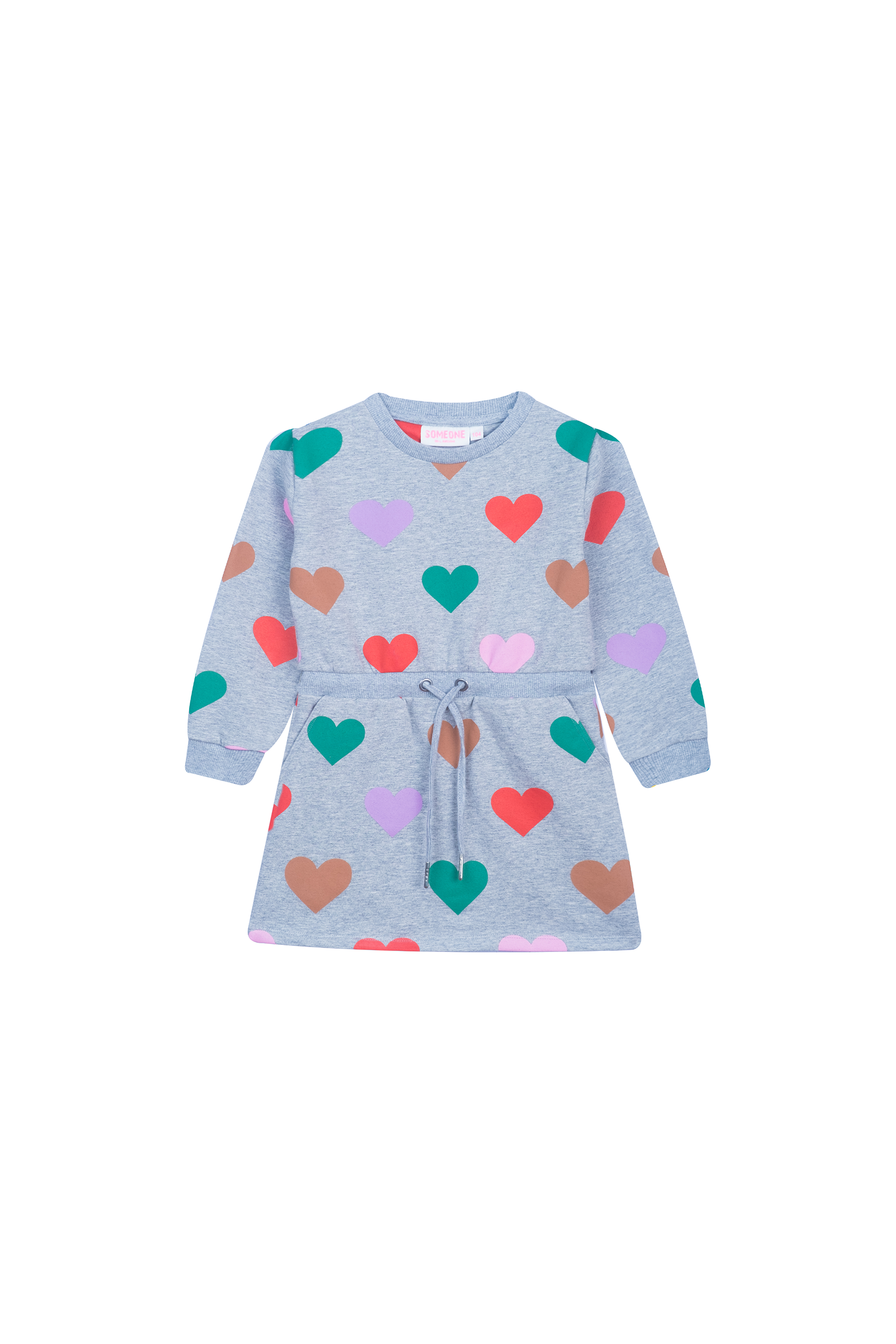 Someone "Sweatkleid" mit Allover Druck - Grey Melange
