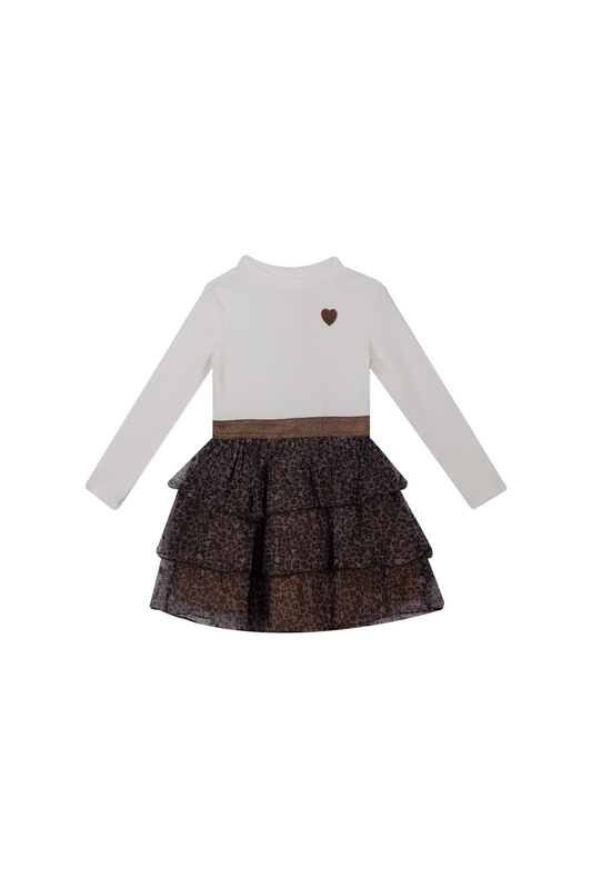 Someone "Kleid" mit Rip und Stufenrock aus Tüll - Leo