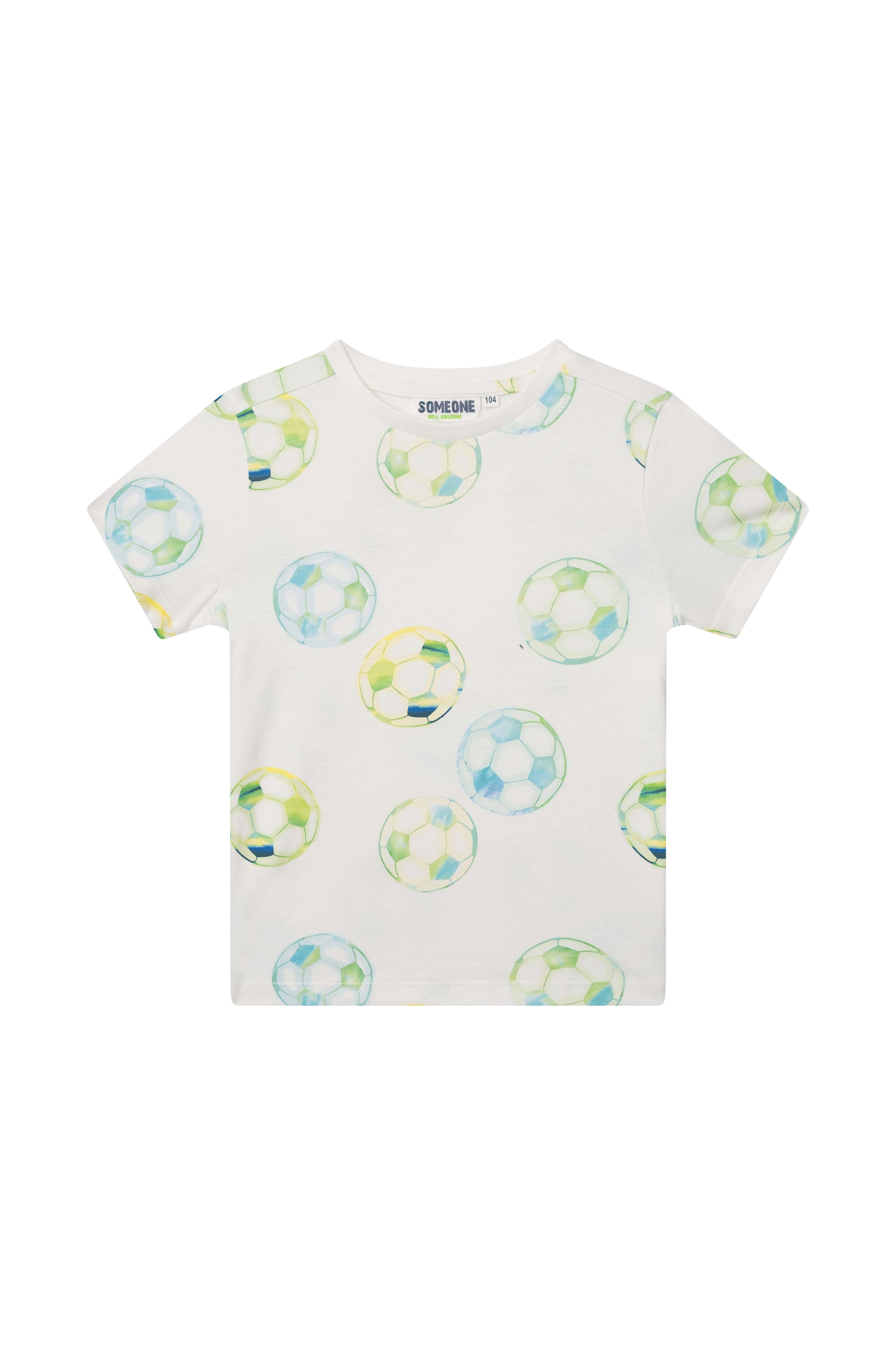 Someone T-Shirt mit Fussball Print - Ecru