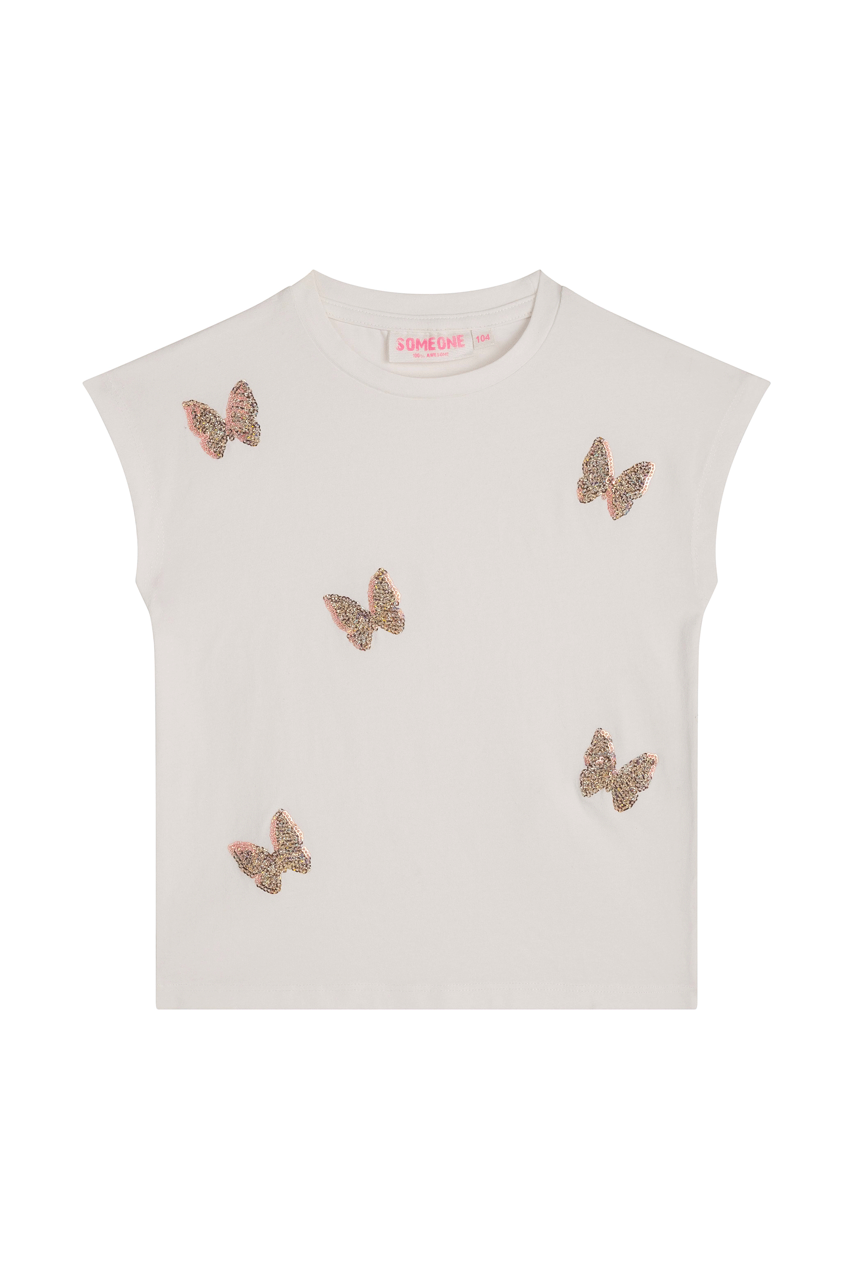 Someone Shirt mit Applikationen - Ecru