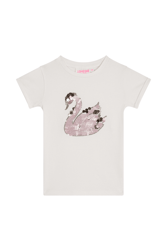 Someone T-Shirt mit Applikation - Ecru