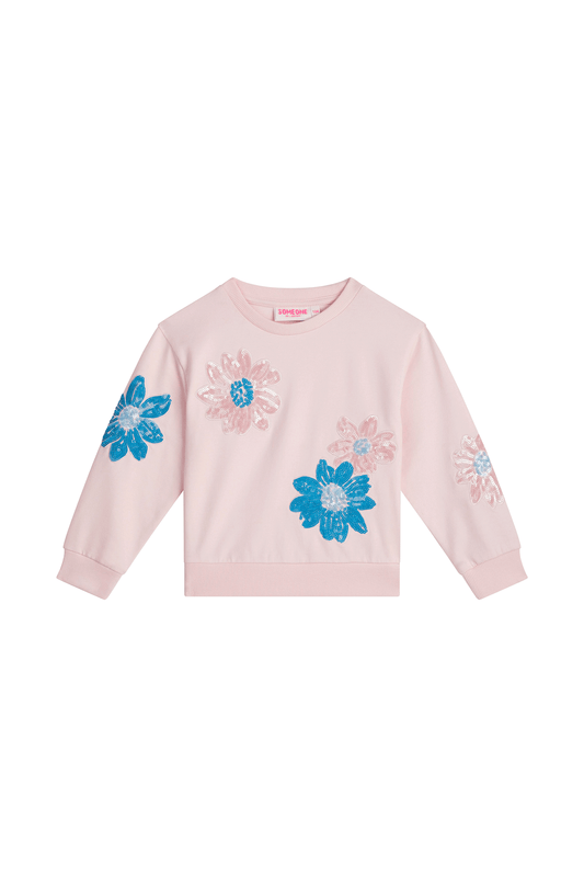 Someone Sweatshirt mit Applikationen - Sooft Pink