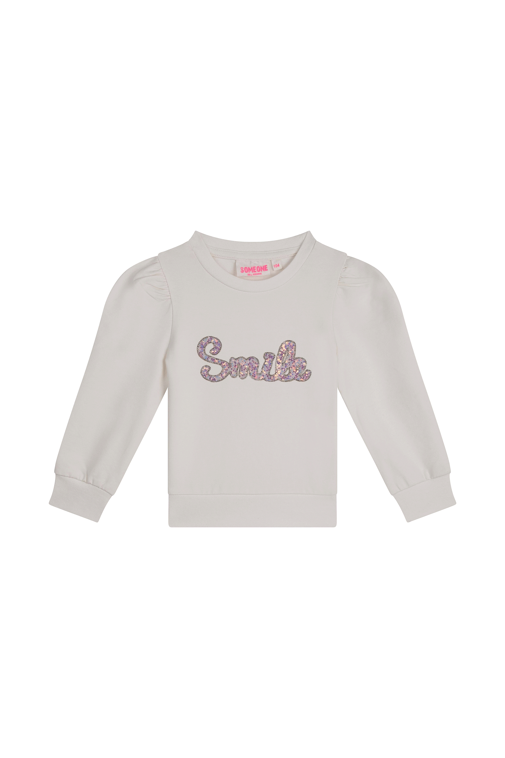 Sweatshirt mit Applikation - Ecru