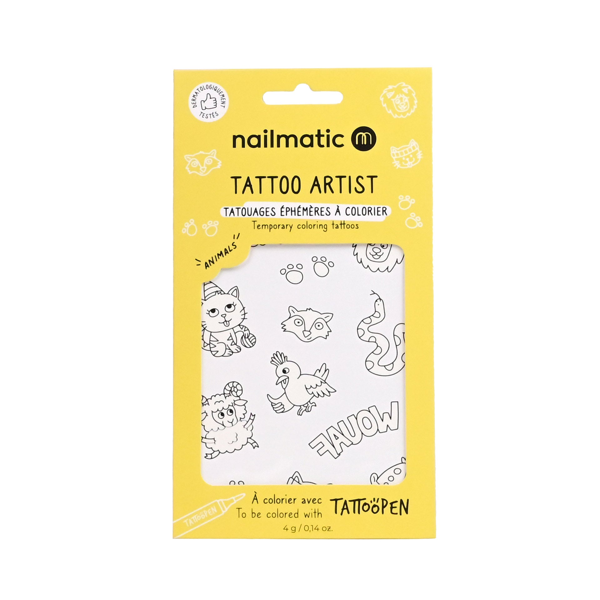 Nailmatic Kids "Tattoo zum ausmalen-Tiere"