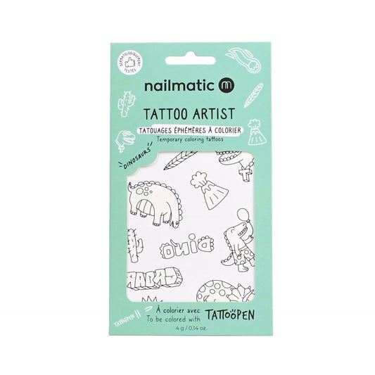 Nailmatic Kids "Tattoo zum ausmalen-Dinosaurier"