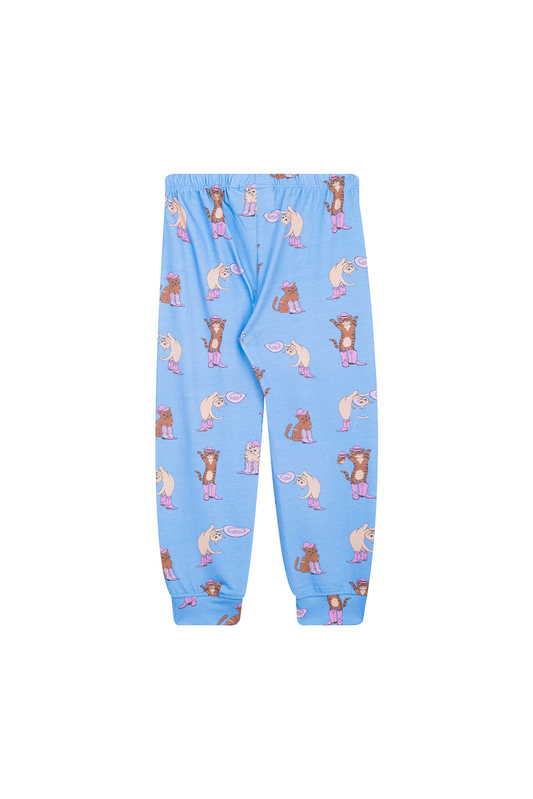 Someone "Schlafanzug lang" allover Druck - Light Blue