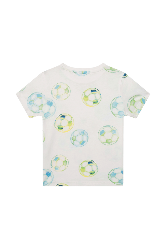Someone T-Shirt mit Fussball Print - Ecru