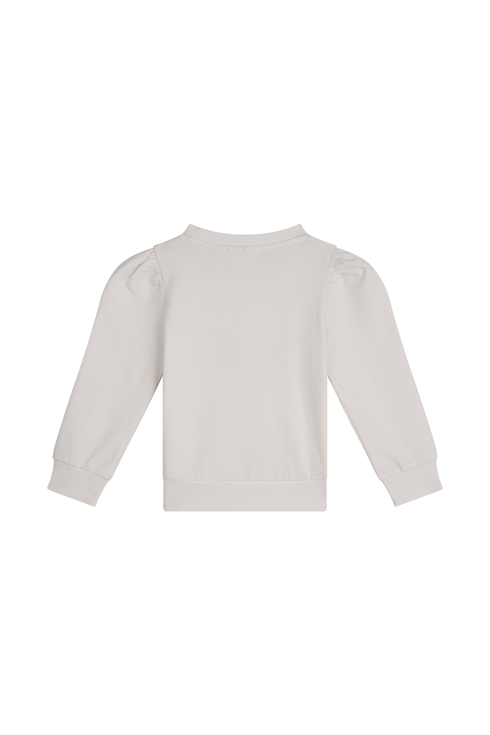 Sweatshirt mit Applikation - Ecru