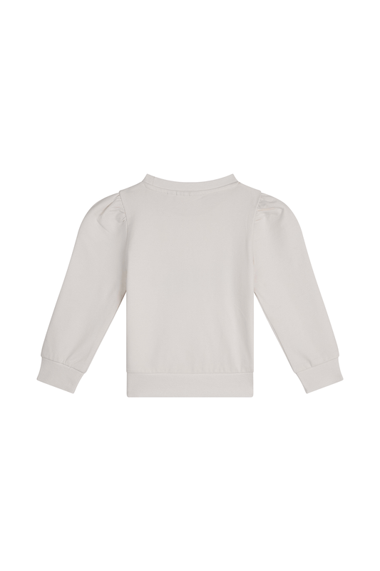Sweatshirt mit Applikation - Ecru