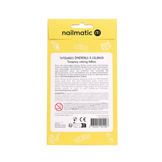 Nailmatic Kids "Tattoo zum ausmalen-Tiere"