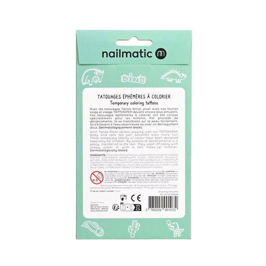 Nailmatic Kids "Tattoo zum ausmalen-Dinosaurier"