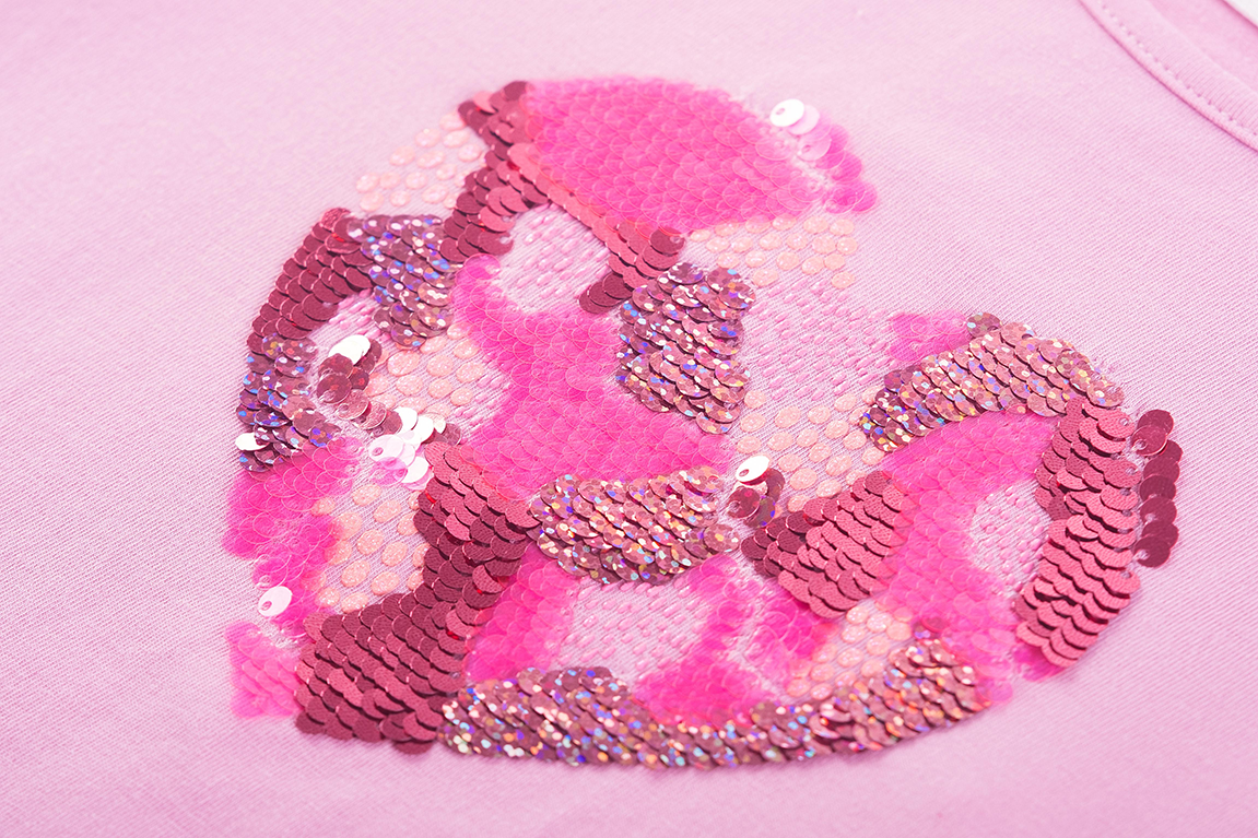 Someone "T-shirt langarm" mit Wendepailletten - Light Pink