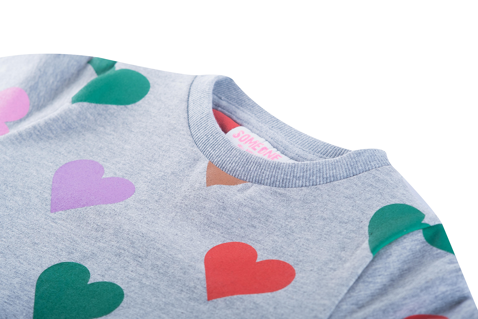 Someone "Sweatkleid" mit Allover Druck - Grey Melange