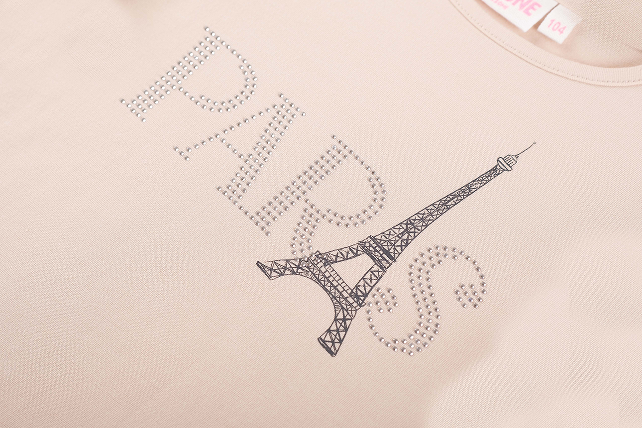 Someone "Langarmshirt" mit Steinchen - Beige