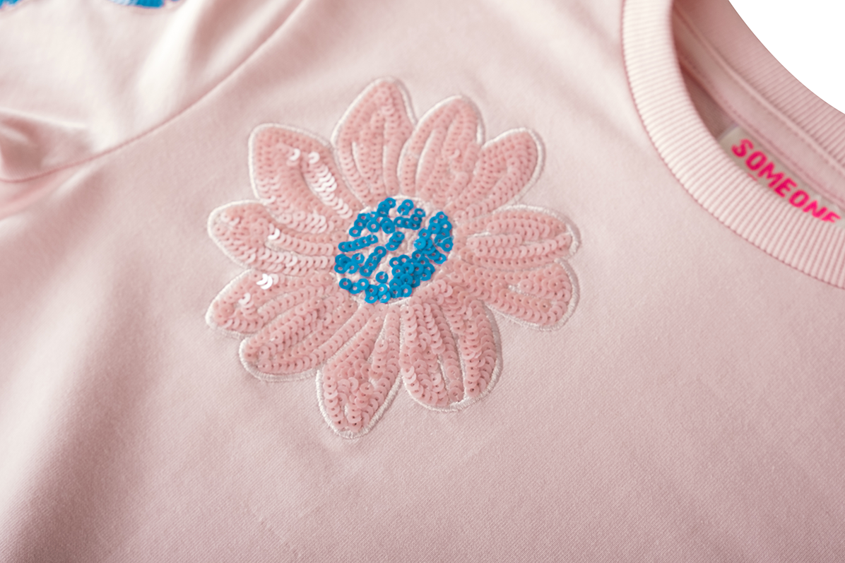 Someone Sweatshirt mit Applikationen - Sooft Pink